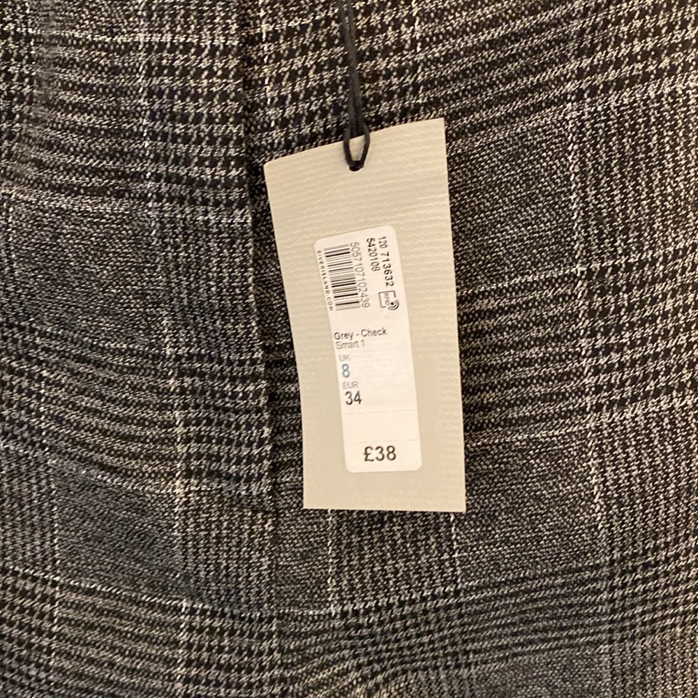 River Island plaid pants UK8/US6. NWTs - Picture 3 of 4